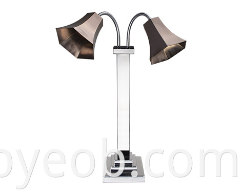 구리 Hexgona 쉐이드 Flexable 및 정사각형베이스가있는 2 개의 조명 열 램프